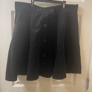 Hell bunny black corduroy skirt with pockets